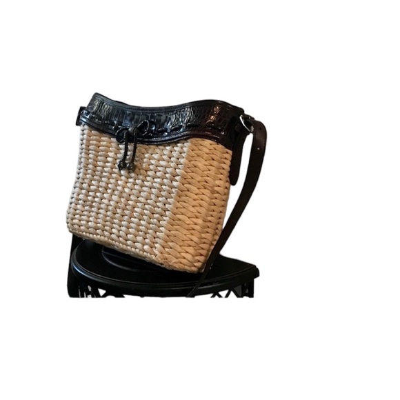 FREE SHIPPING Brighton Straw Bag with dust bag Please note size - Picture 2 of 8